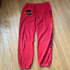 Red Aviator Nation sweatpants
